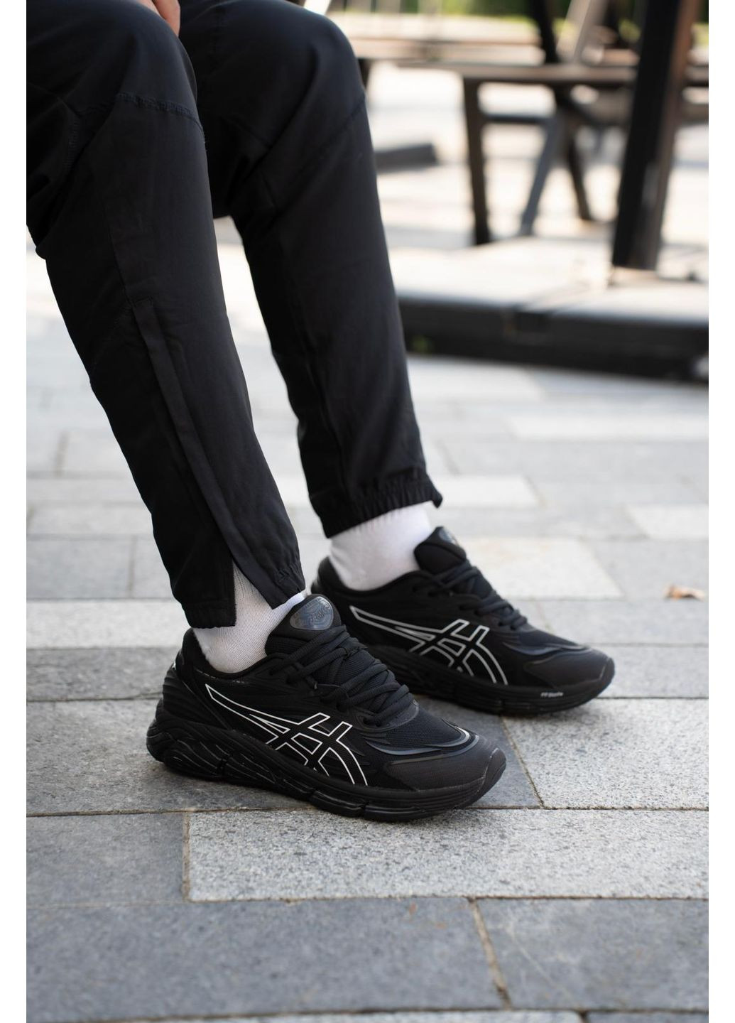 Чорні Осінні кросівки чоловічі asics gel quantum 360 black асікс гель No Brand