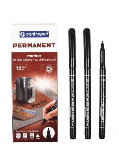 Перманентный маркер, черный Centropen (342417625)