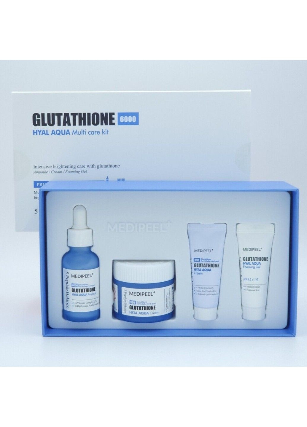 Набір засобів для обличчя з гіалуроновою кислотою та вітамінами Glutathione Hyal Aqua Multi Care Kit Medi-Peel (289134906)