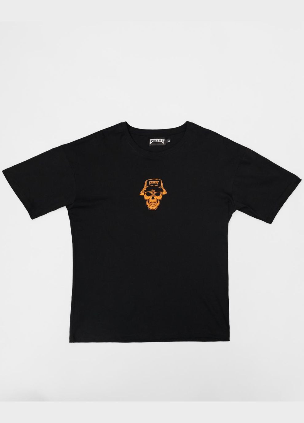 Оранжевая футболка skull черный BEZET