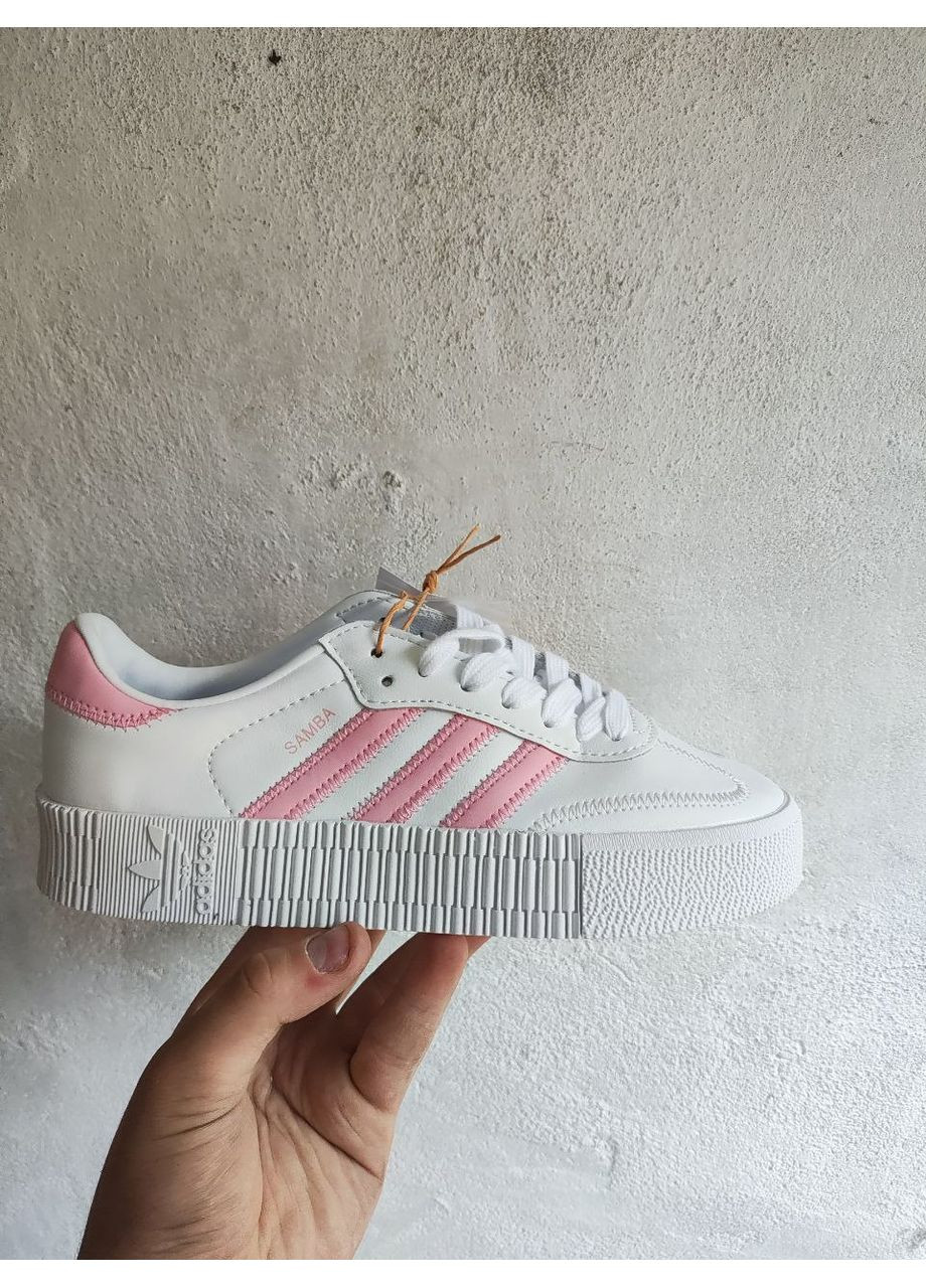 КРОСІВКИ ЖІНОЧІ ADIDAS SAMBA ROSE PINK WHITE АДІДАС САМБА No Brand рожеві демісезони (368888141)