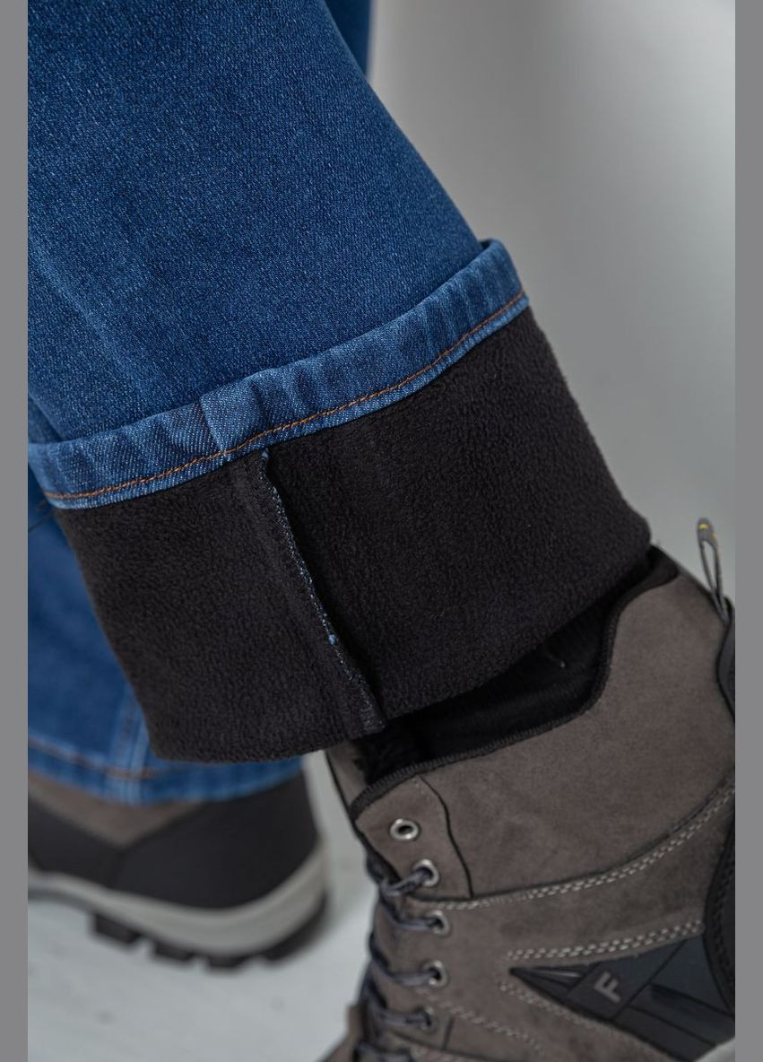 Синие демисезонные джинсы мужские на флисе 254R2401 Ager