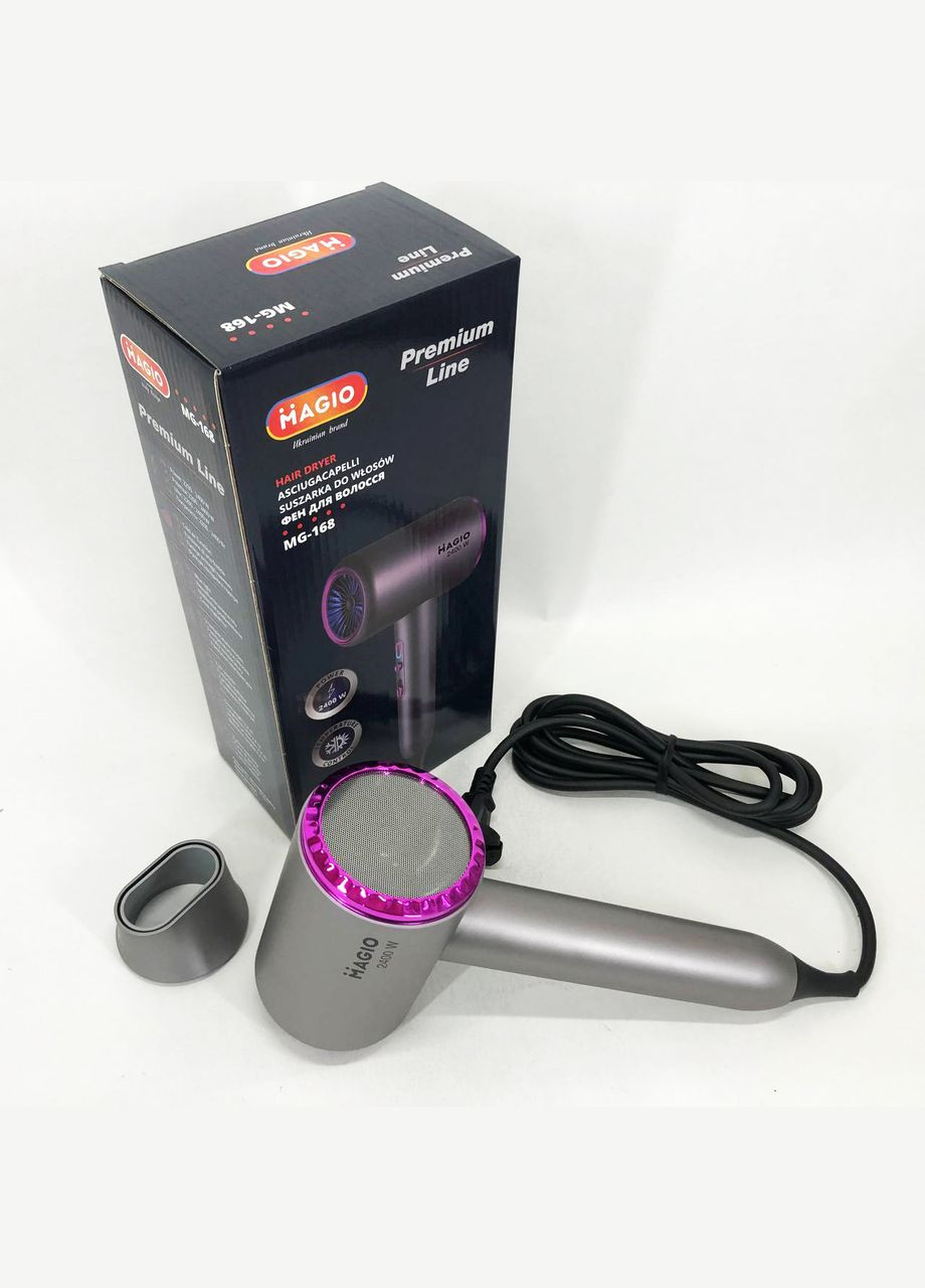 Фен MG-168, Электрофен для волос, Фен для дома, Фен мощный, Фен для головы, Женский фен для волос Magio (364665697)