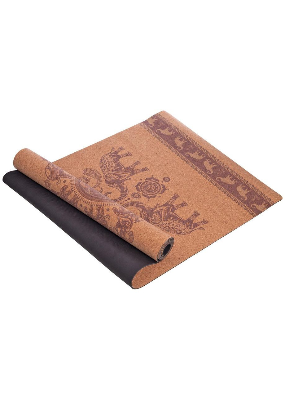 Коврик для йоги пробковый каучуковый Yoga mat FI-7156-1 Record (342109607)
