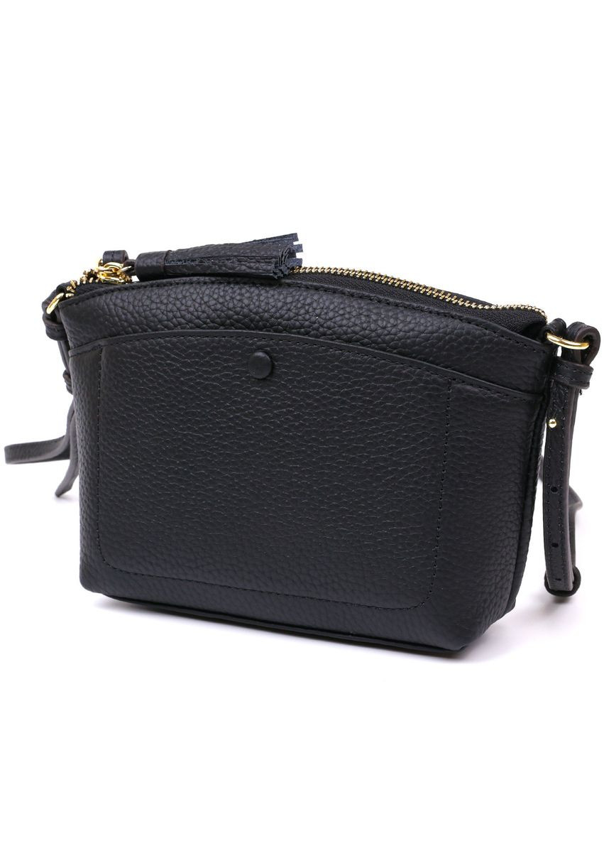 Жіноча шкіряна сумка 20488 Чорний Vintage (317342757)