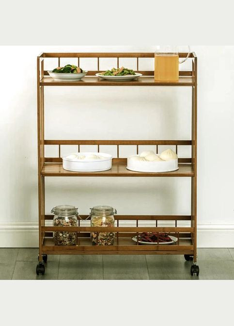 Этажерка на колёсах из дерева Кенай 68 мускат (ЭТА-681107) No Brand (327849396)