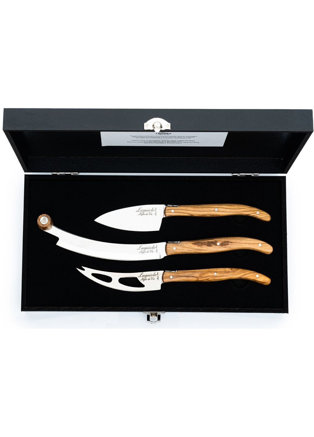 Набір із 3 ножів для сиру Luxury Line (LuxKaasV2Olijf) Style de Vie (322336586)