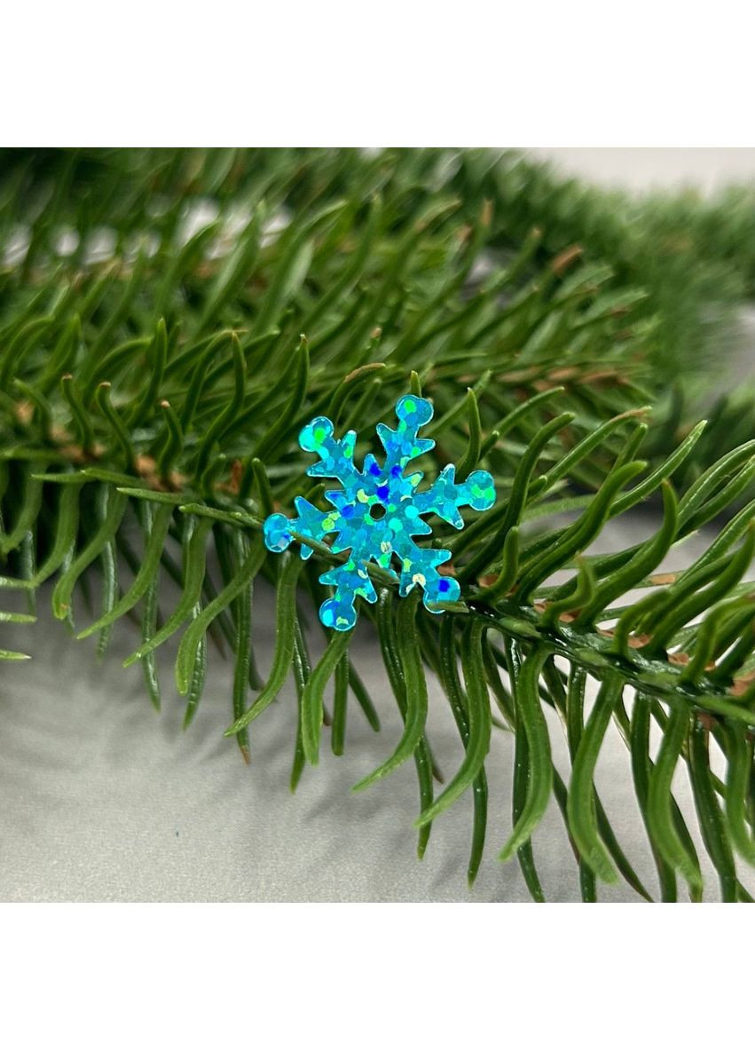 20мм Поетка снежинка 5г - голубой голограмма No Brand (356509646)