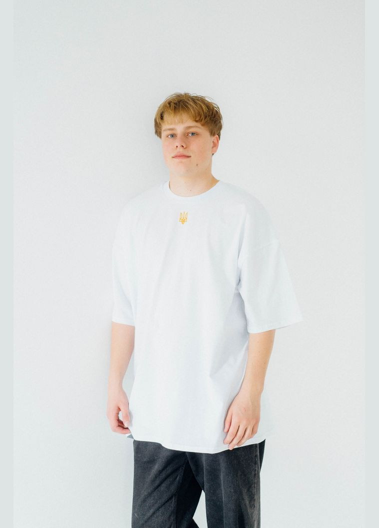 Белая футболка мужская "оversize" 08-2558-83в белый-герб Авекстекс