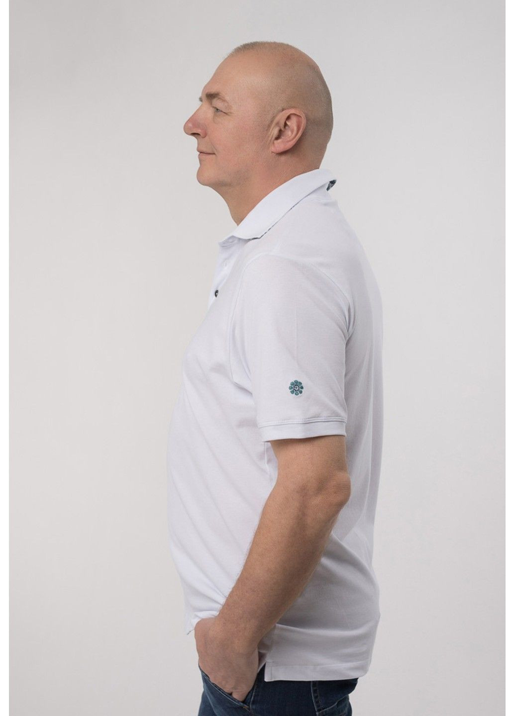 Біла 31015т polo футболка чоловіча Luca Bertelli