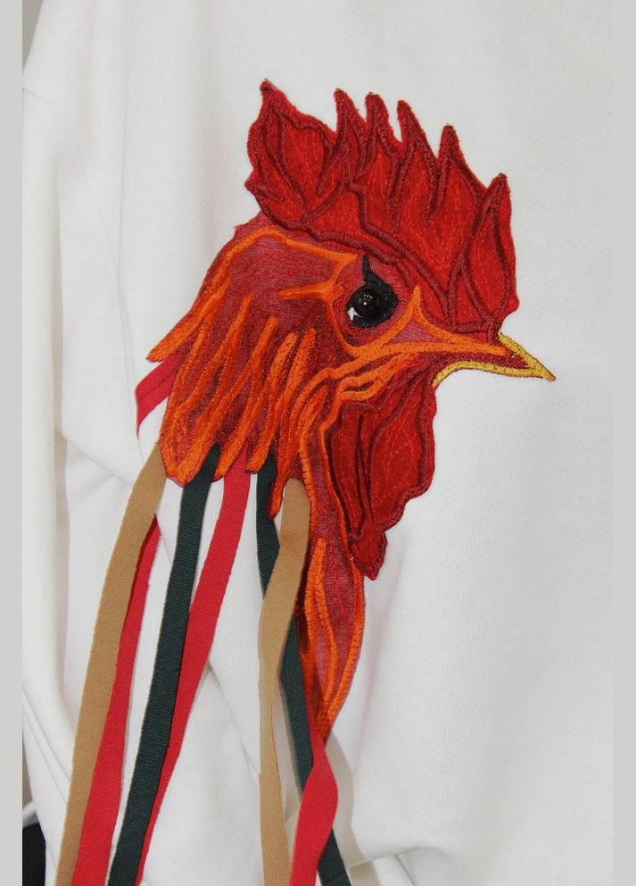 Жіноча футболка біла Півні MKNK40325-1 Modna KAZKA - (336933859)