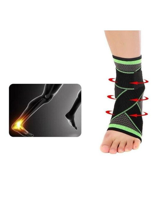 Спортивный эластичный бандаж голеностопного сустава с фиксирующим ремнем. No Brand (318697906)