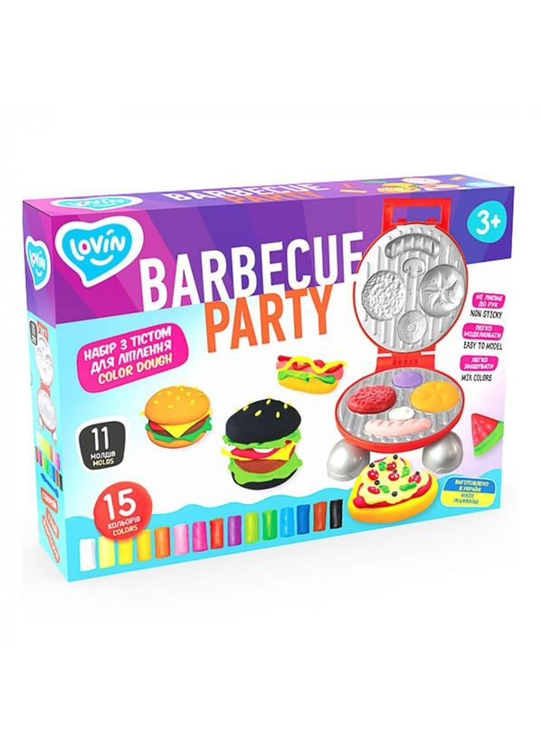 Набір для креативної творчості з тістом "Barbecue Party" TM Lovin 41194, 15 кольорів No Brand (302452664)