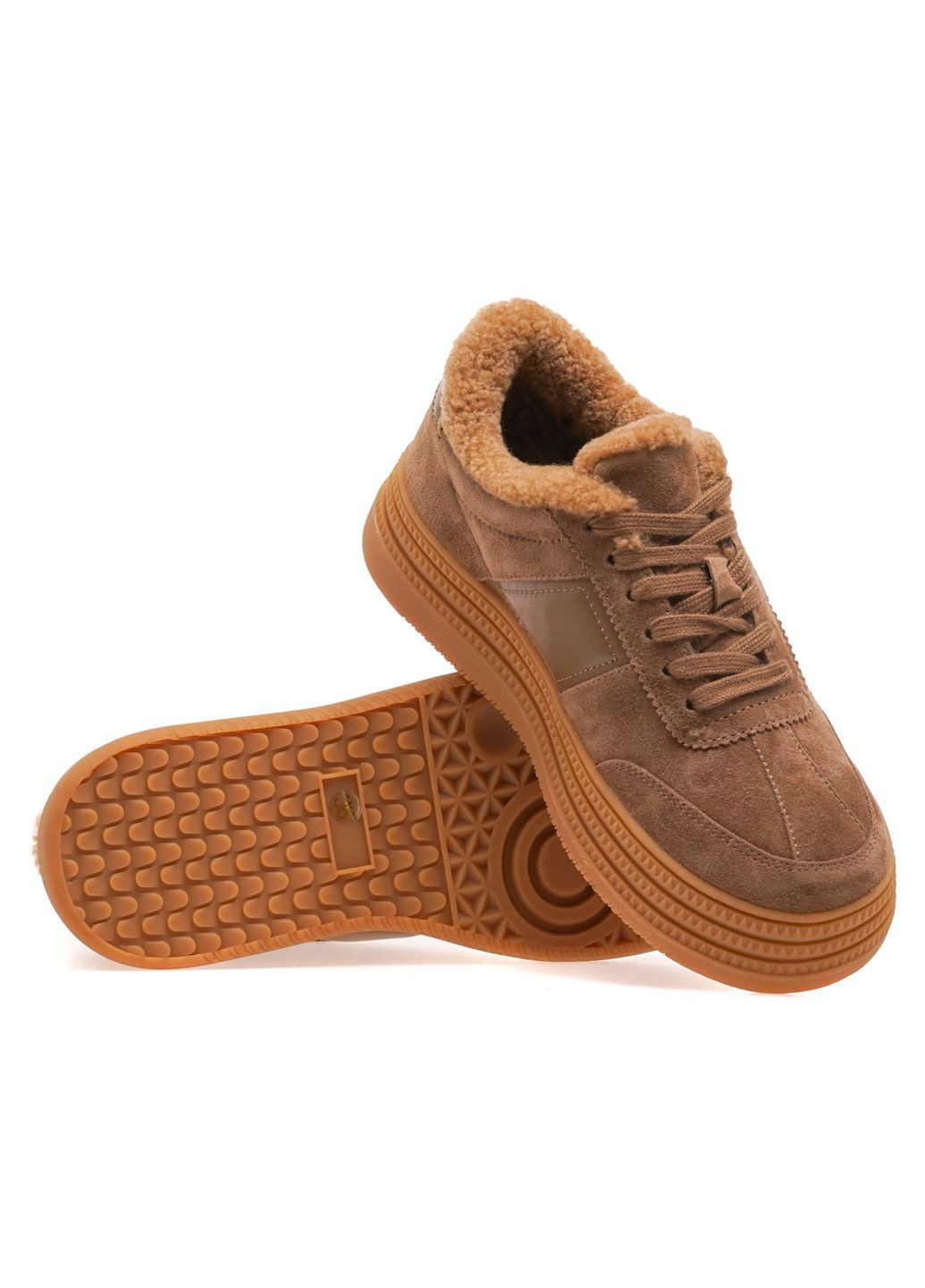 Темно-бежевые кеды женские am10636-2-y19c/camel wel Arees Meniwa