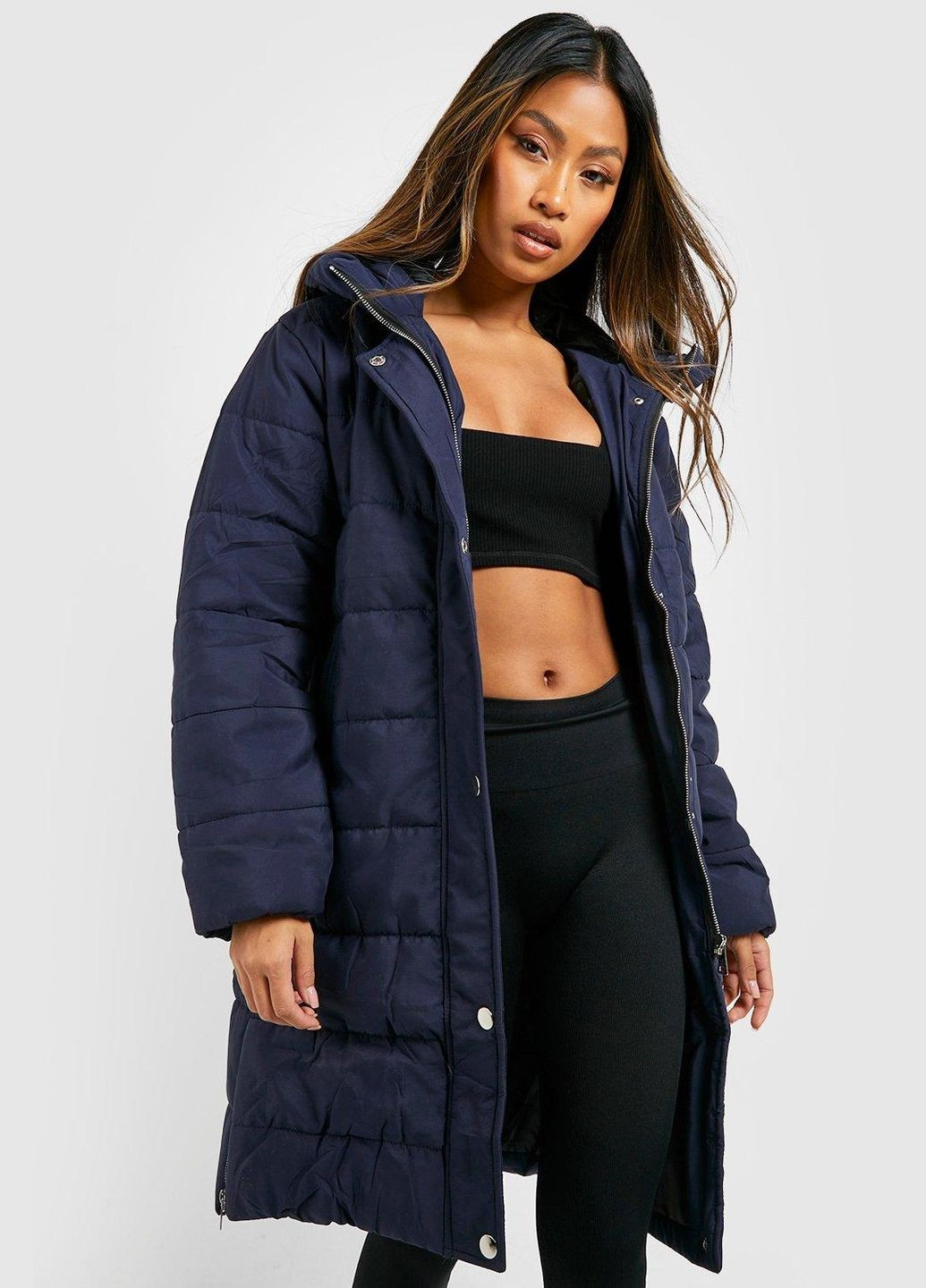 Прозора демісезонна куртка подовжена Boohoo