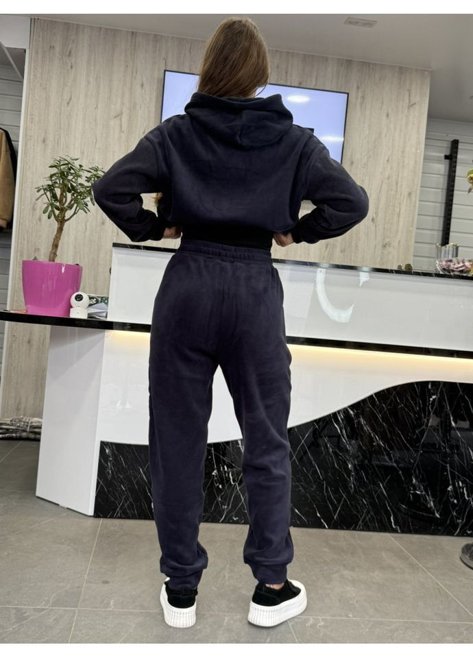 Костюм женский батал велюровый худи + брюки с манжетами (20122) No Brand (362603230)