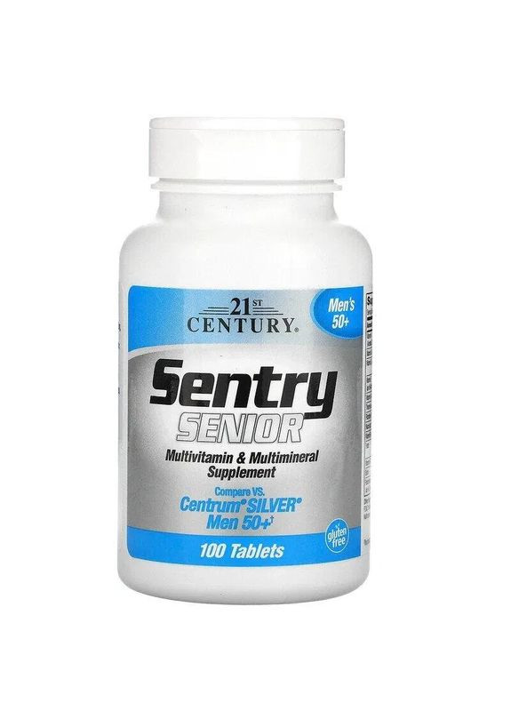 Мультивитамины для мужчин старше 50 лет "Sentry Senior Men`s 50+", 100 таблеток 21st Century (369609392)