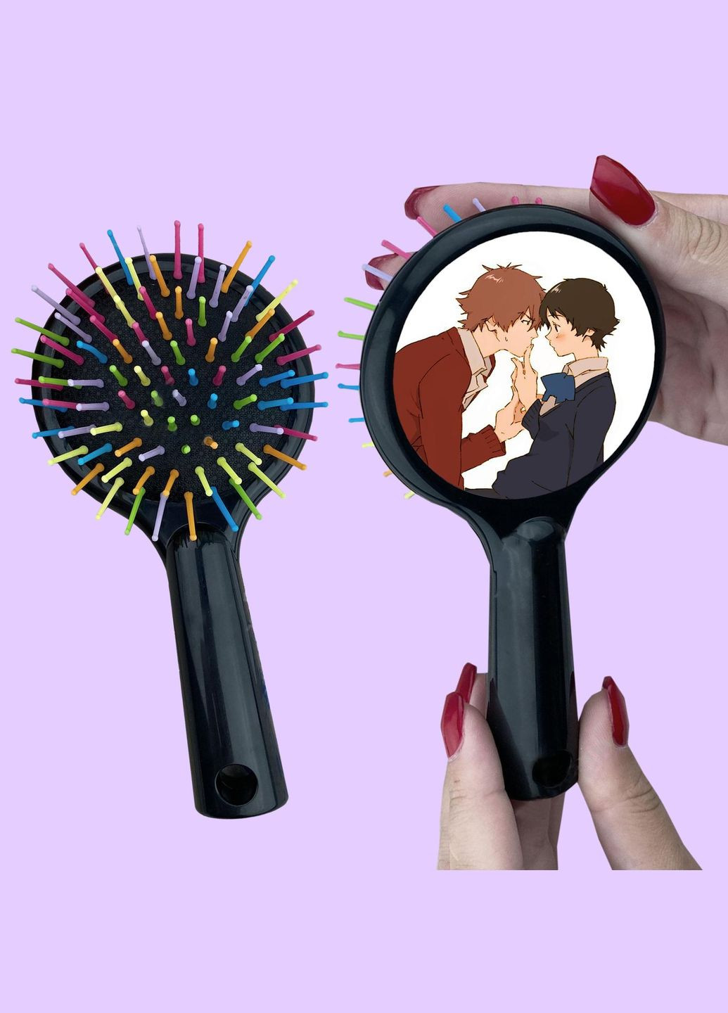 Гребінець для волосся Аніме Дівчинка, що стрибала крізь час #0004 чорний No Brand (315046936)