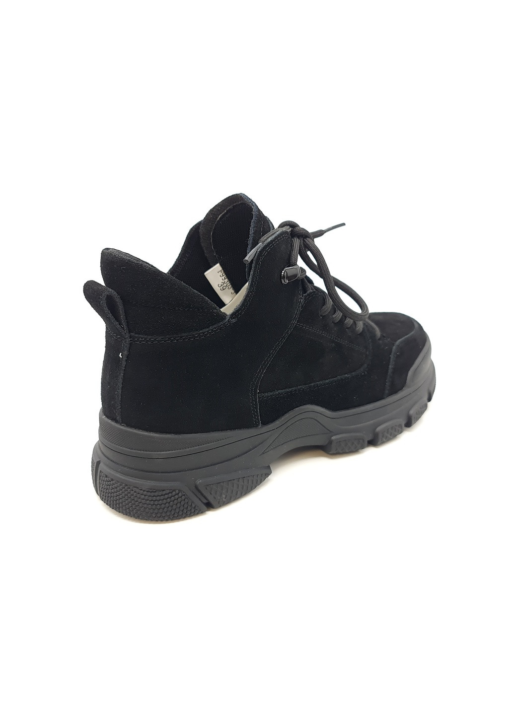Осенние женские ботинки черные замшевые l-11-7 23 см (р) Lonza