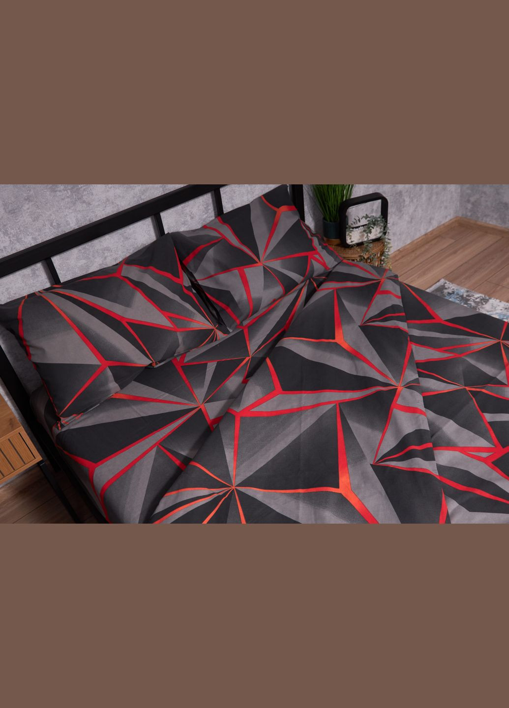 Комплект постільної білизни Бязь Gold Люкс «» King Size 220x240 наволочки 2х40х60 (MS-820002228) Moon&Star Geometry (286762575)