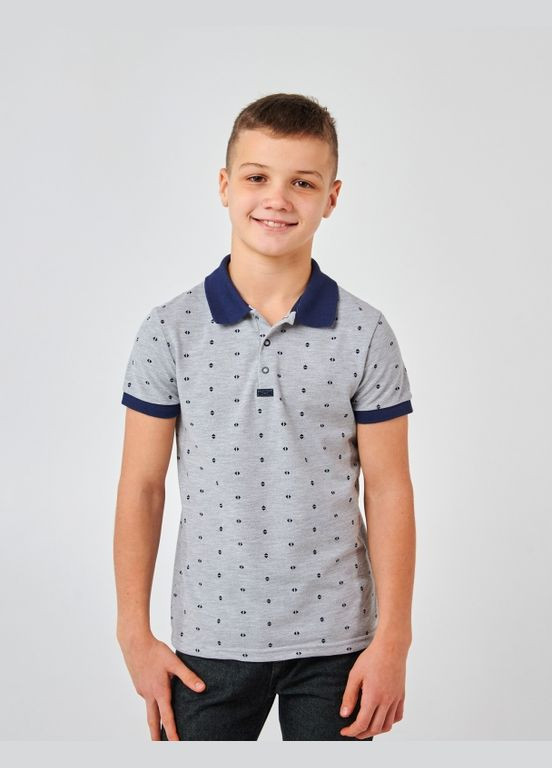 Футболка-поло (короткий рукав) Малюнок на сірому Smil (293484754)