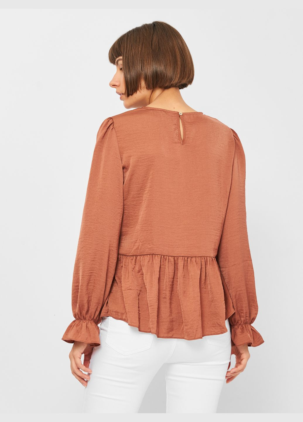 Коричневая блуза Stradivarius