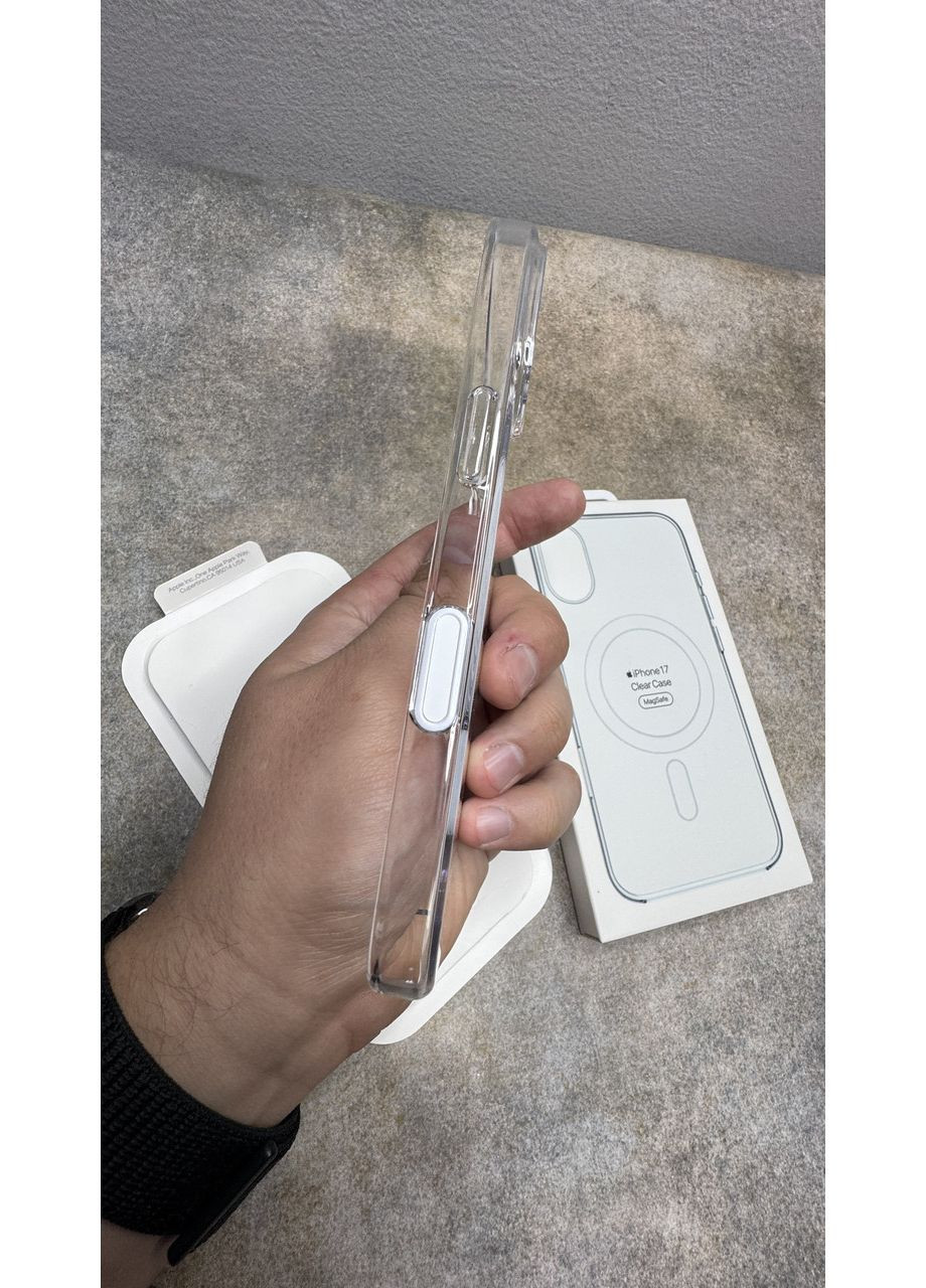 Прозрачный чехол Clear Case MagSafe+Animation для iPhone 17 с кнопкой для Айфон/Анимация No Brand (370269459)