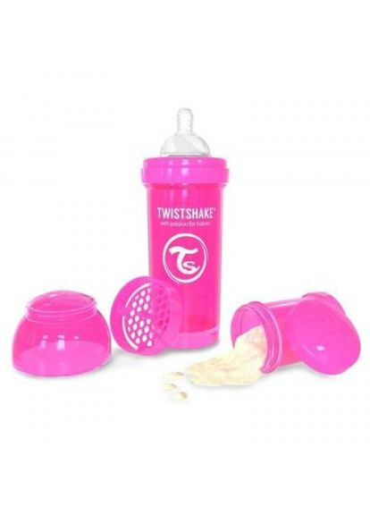Пляшечка для годування Twistshake антиколиковая 260 мл, розовая (268146895)