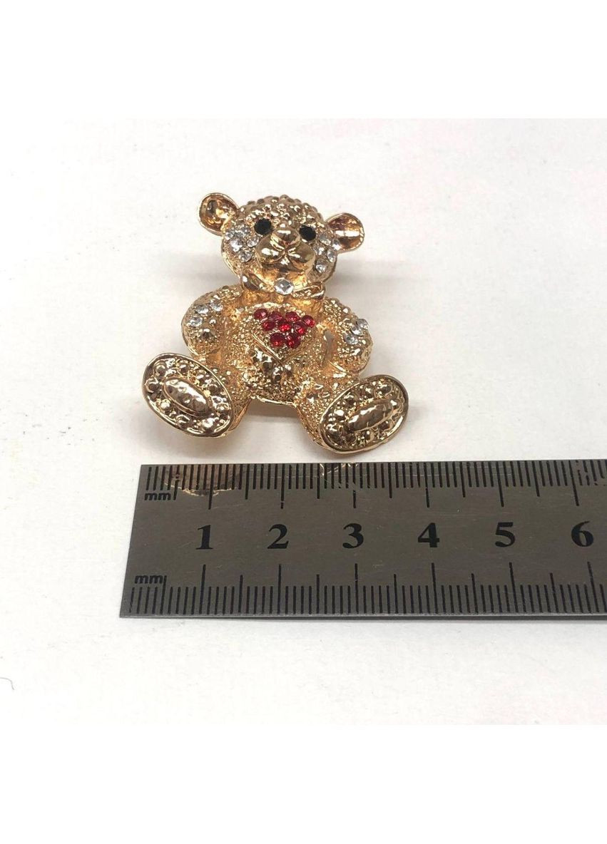 Брошка "Ведмедик" метал - золото Plus-plus (352742957)