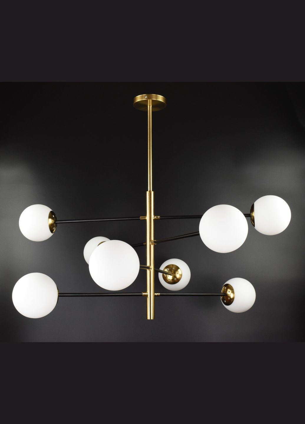 Потолочная люстра на 8 лампочек 26418 Бронза 50-77х95х95 см. Sunnysky (364492762)