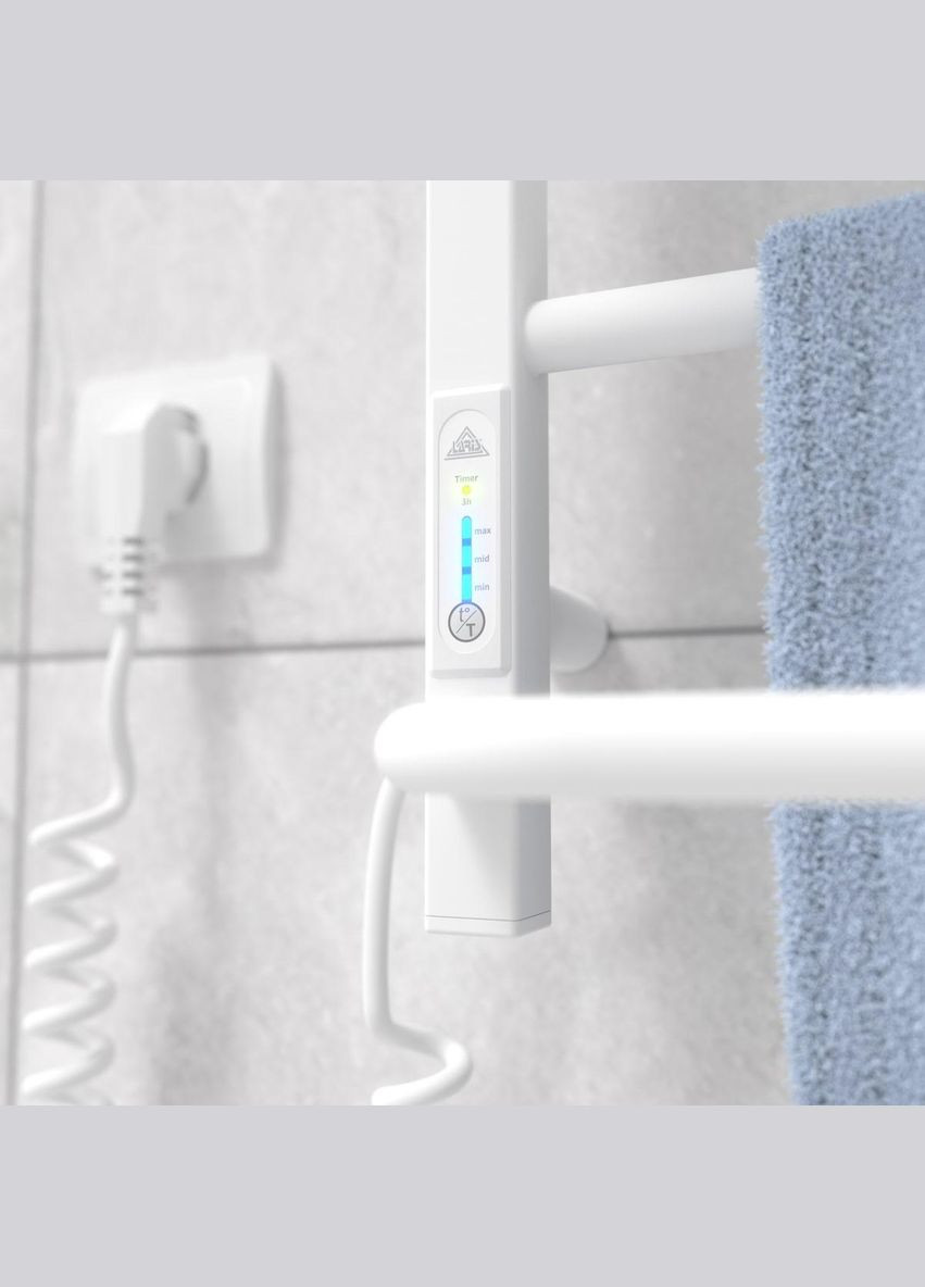 Електрична рушникосушарка Зебра Комфорт ЧФ6 500 х 600 Е з полицею (підкл. зліва) R3 Laris (336932534)