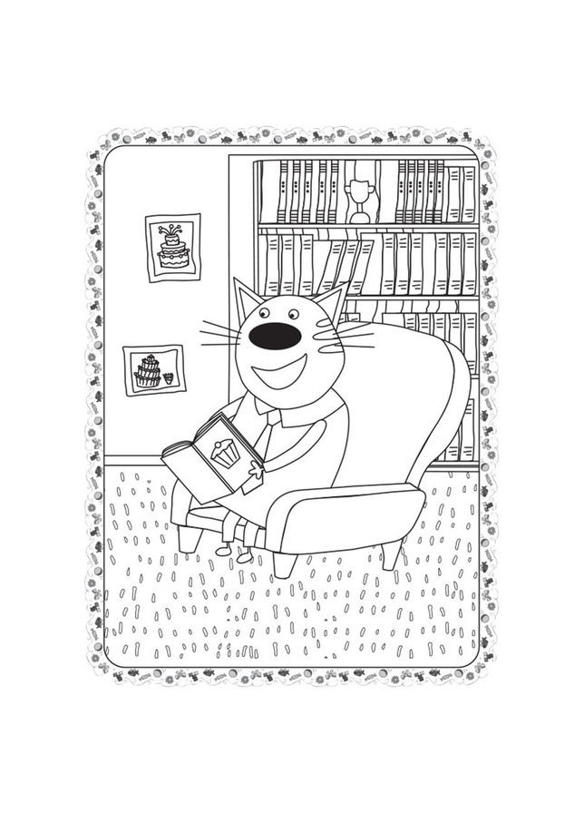 Раскраска для детей Три кота "Киношедевр" 1163012 цветной штрих Ranok Creative (329886540)