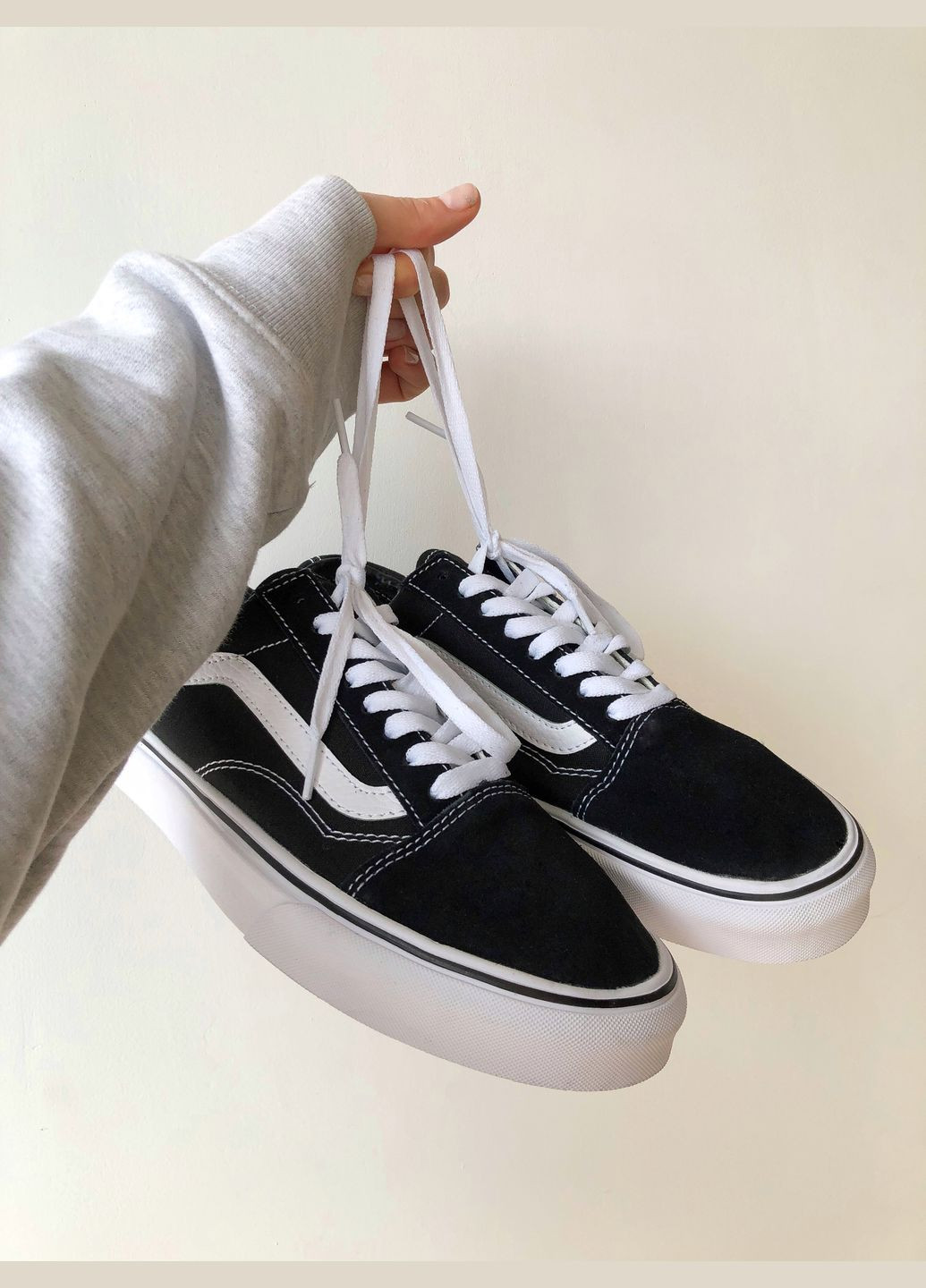 Чорні Осінні кросівки чоловічі і жіночі vans old skool black white | ванс олд скул білі No Brand