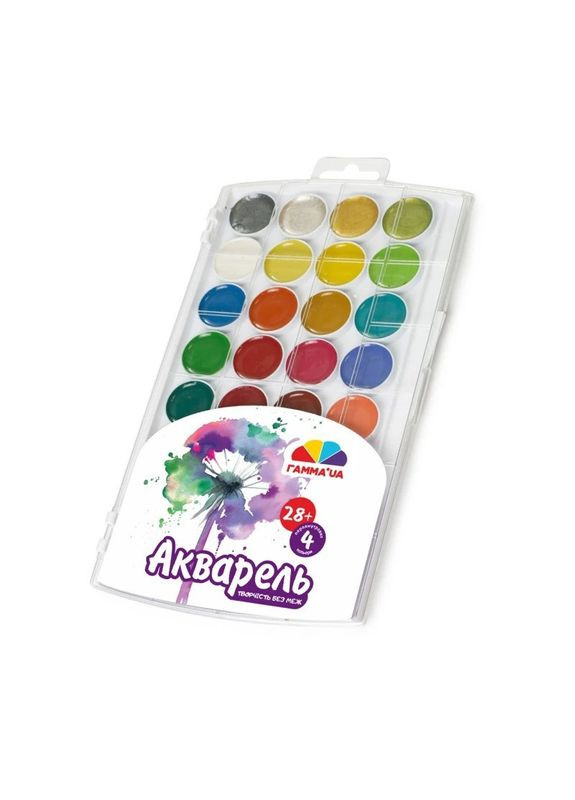 Акварель суха "Творчість" 400114, 32 кольори ГАММА'UA (326067566)