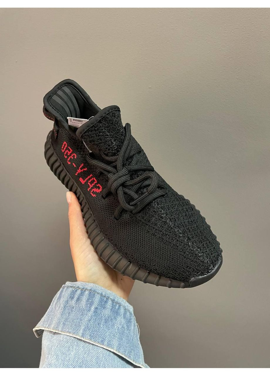Черные демисезонные кроссовки мужские adidas yeezy boost 350 v2 bred адидас изи буст No Brand