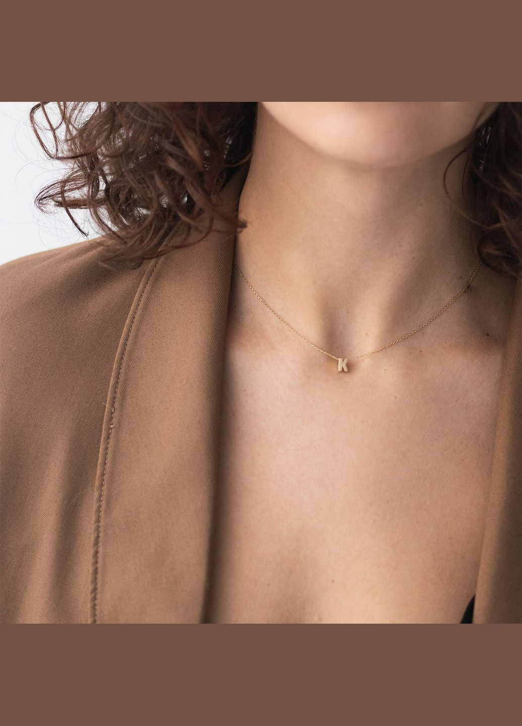 Золотое колье буква Т кол01164Т 45 Oniks (355343950)