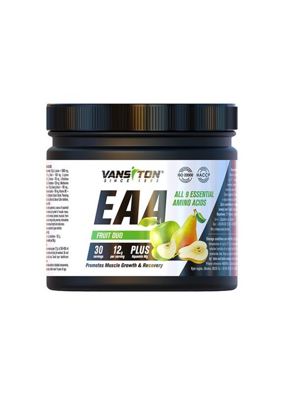 Незаменимые аминокислоты EAA, 360 грамм - Груша-яблоко Vansiton (322292095)