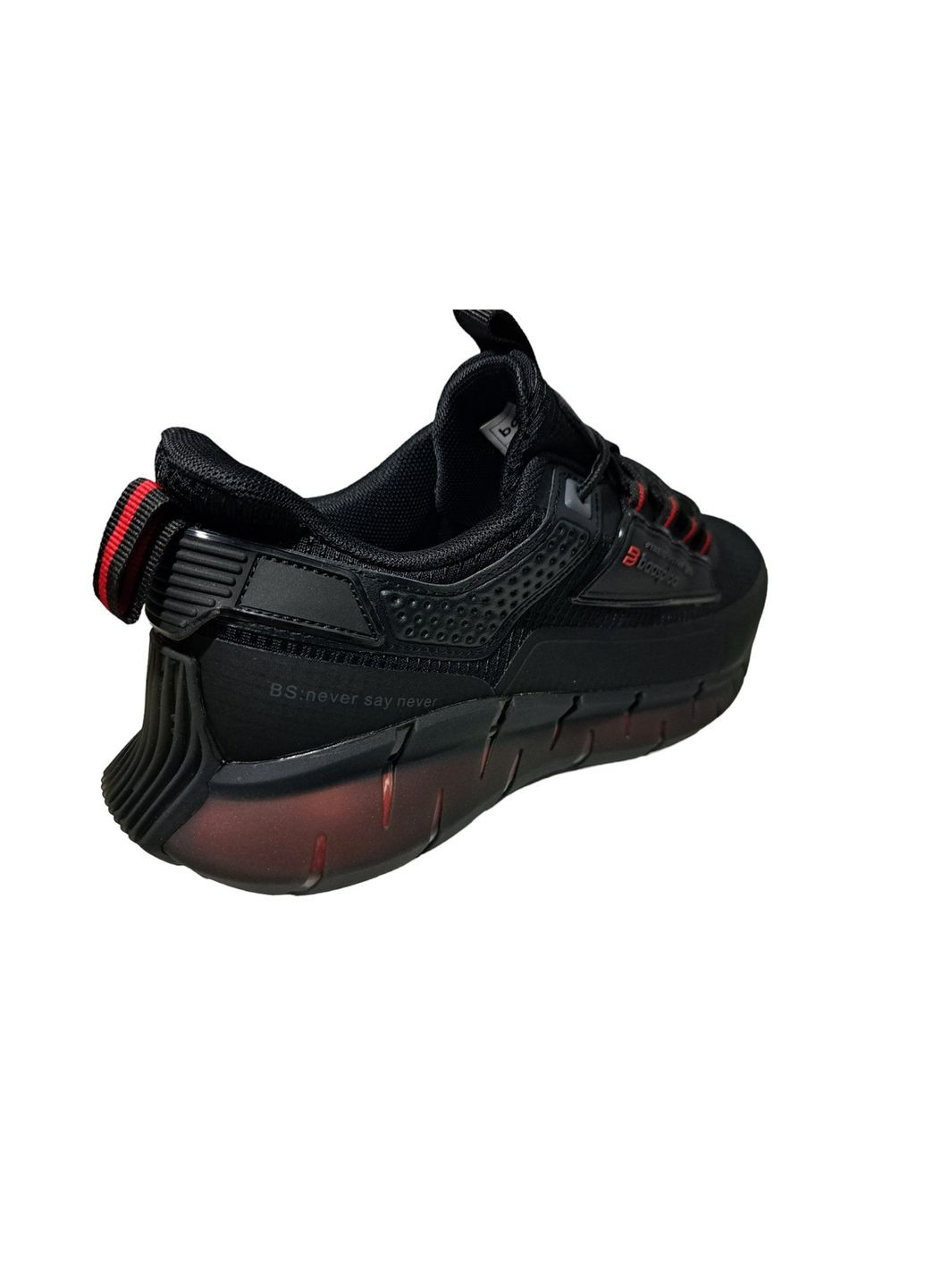 Черные демисезонные кроссовки мужские водоотталкивающие, вьетн Baas Kinetic Red
