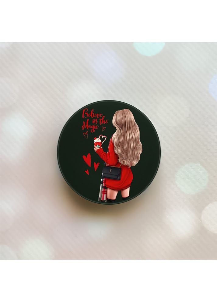 Держатель для смартфона / планшета попсокет Popsocket:: Девушка с кофе (принт 137) Creative (360702022)