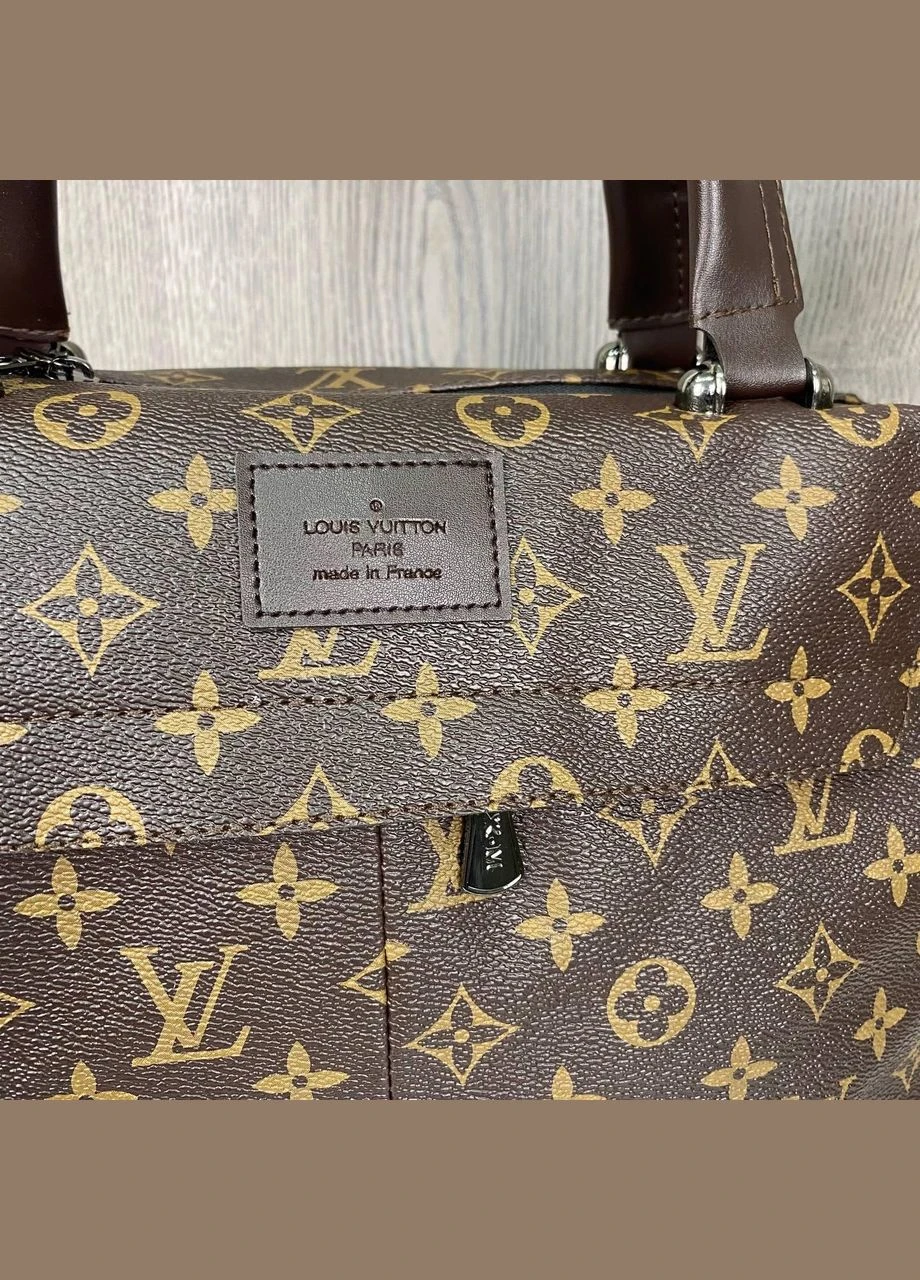 Женская сумка большая вместительная эко кожа черная ЛуиВитон No Brand (298997858)