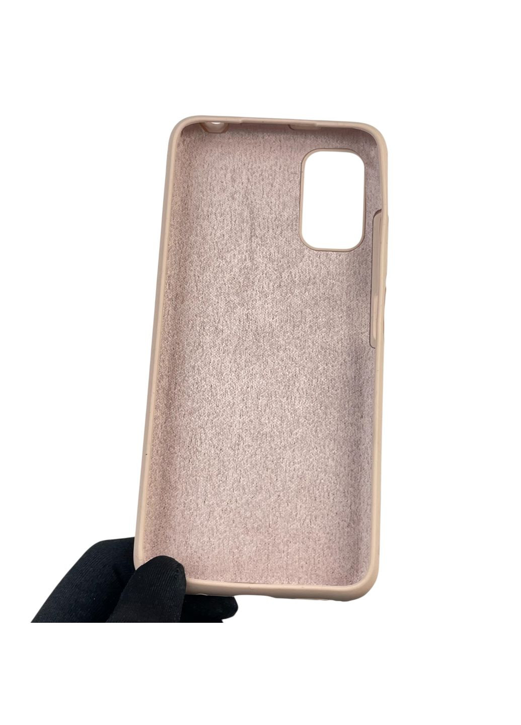 Чохол для Poco M3 Pro 5G силіконовий з мікрофіброю нековзний на сяомі поко м3 про 5г пудровий Xiaomi (366389823)