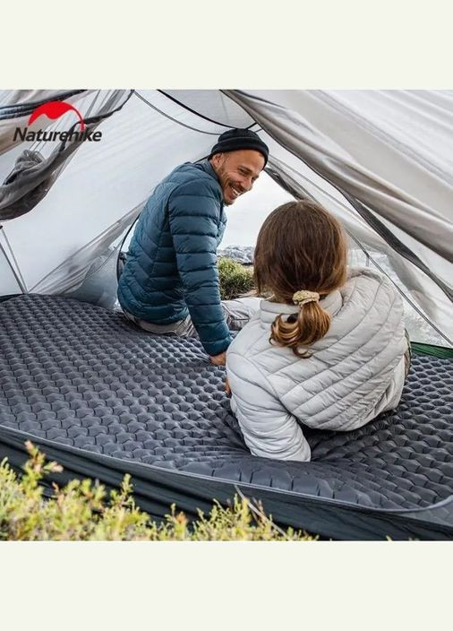 Матрас надувной сверхлегкий CNH22DZ018, с мешком для надува, прямоугольный зеленый 196 см. Naturehike (353504833)