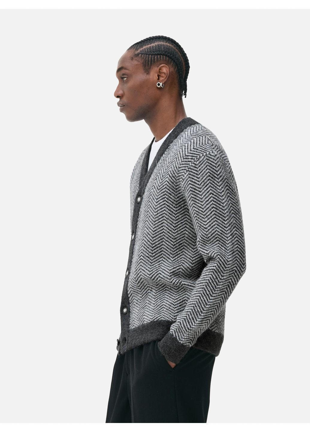 Кардиган зима,темно-сірий-білий, Primark (369623509)