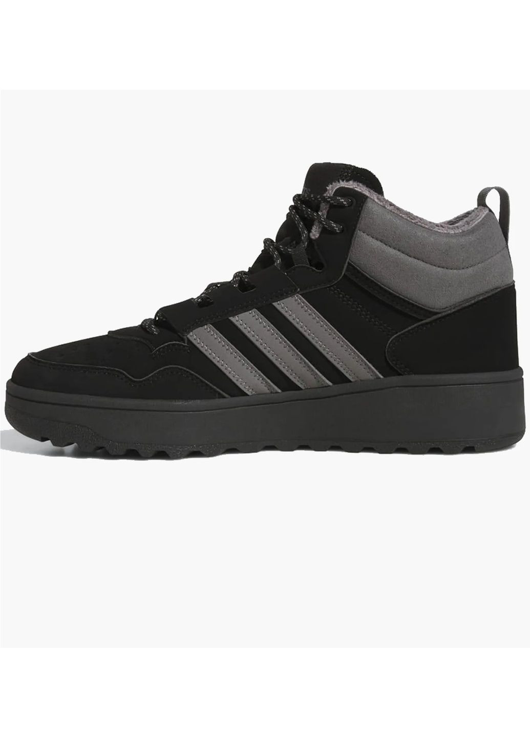 Чорні кросівки чоловічі hoops 4.0 mid winterised black jq5361 adidas