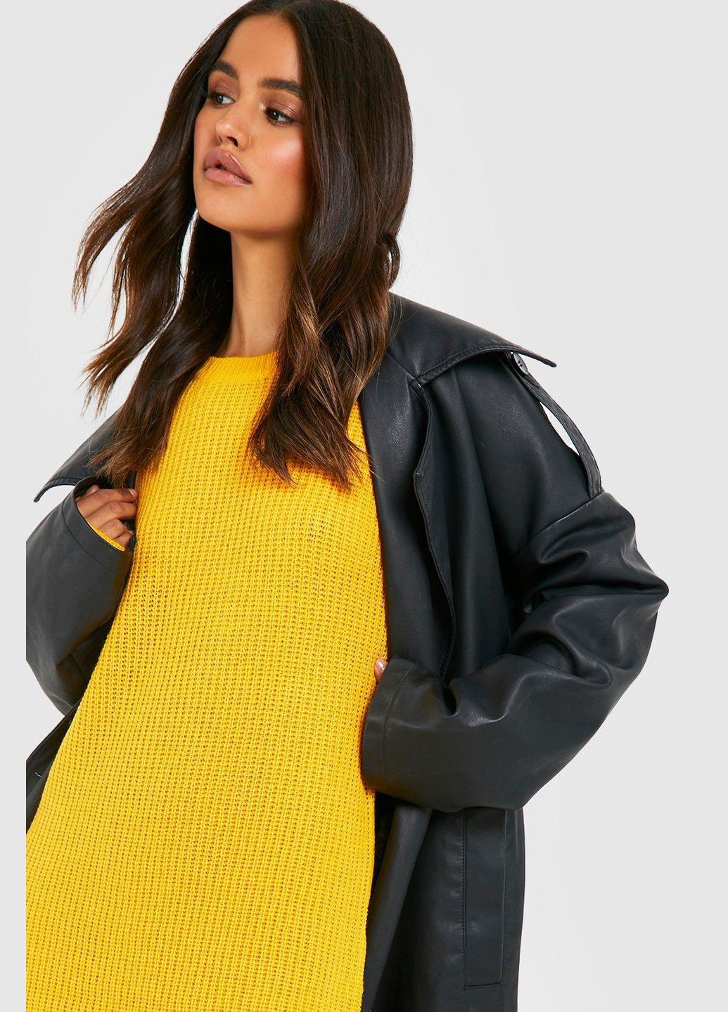 Желтое повседневный платье Boohoo однотонное