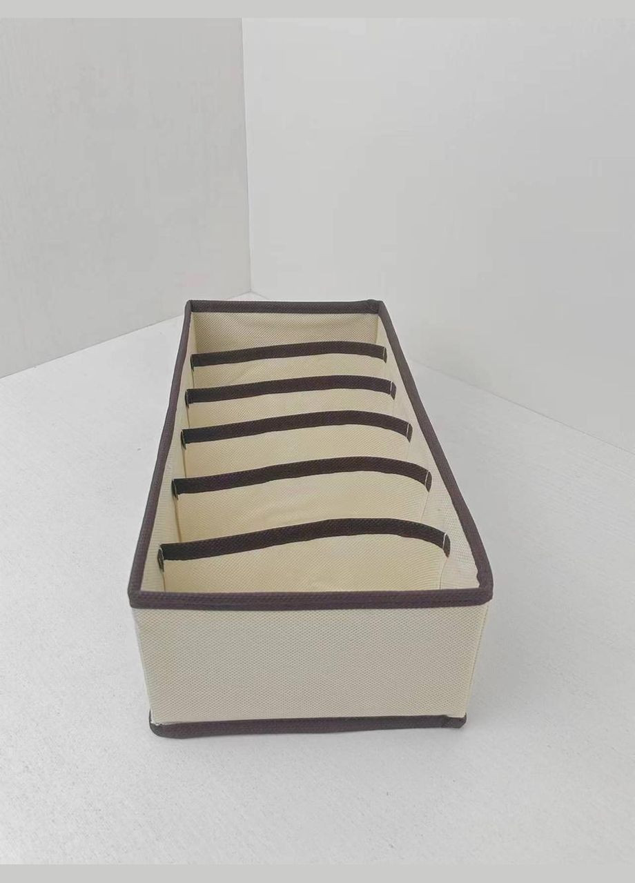 Органайзер тканинний в шафу для зберігання 6 комірок Beige (AN0103408) ANbeauty (365875721)