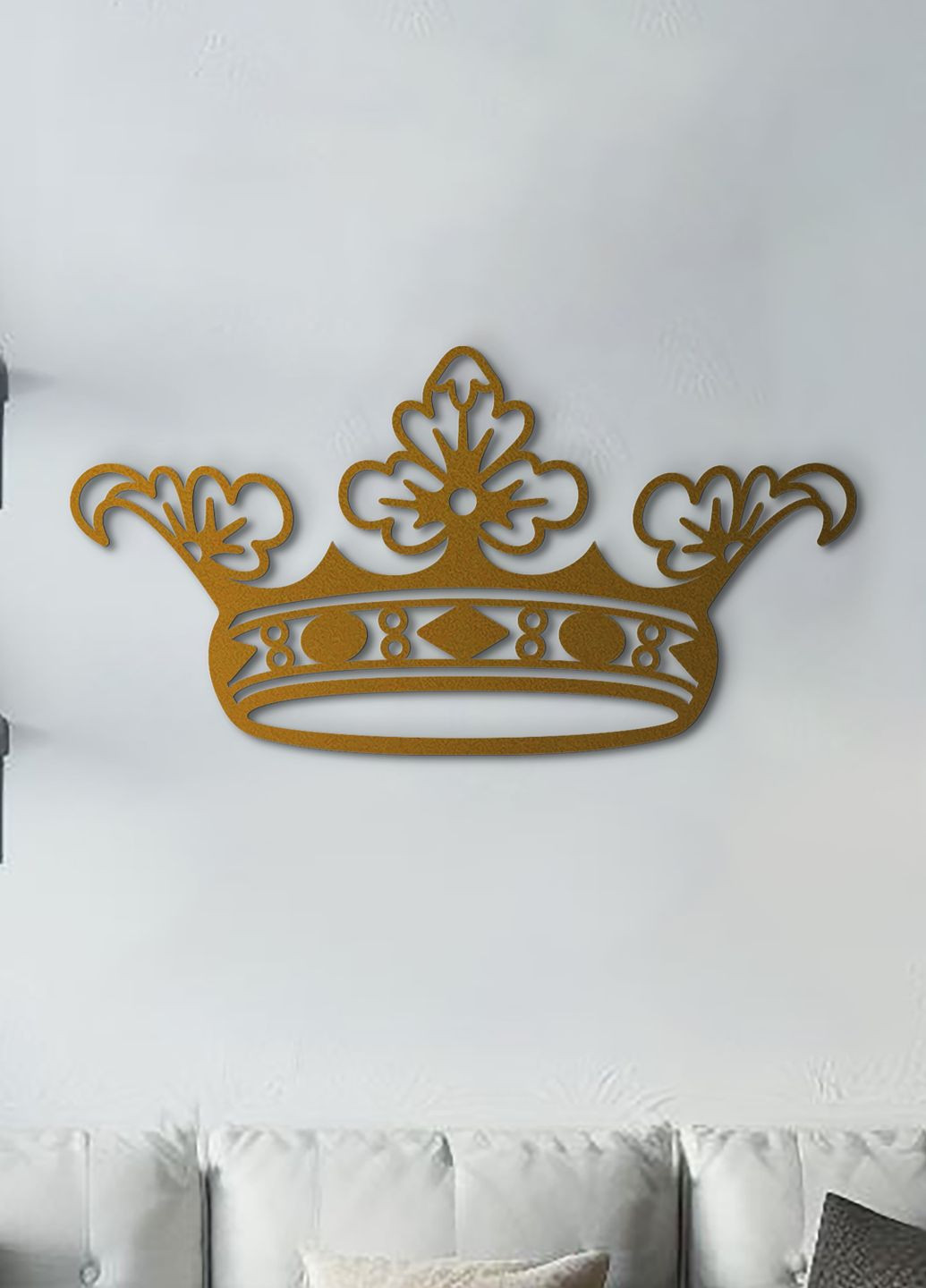 Декоративное панно из дерева, современная картина на стену "Корона королевы", стиль минимализм 50х25 см Woodyard (292113588)