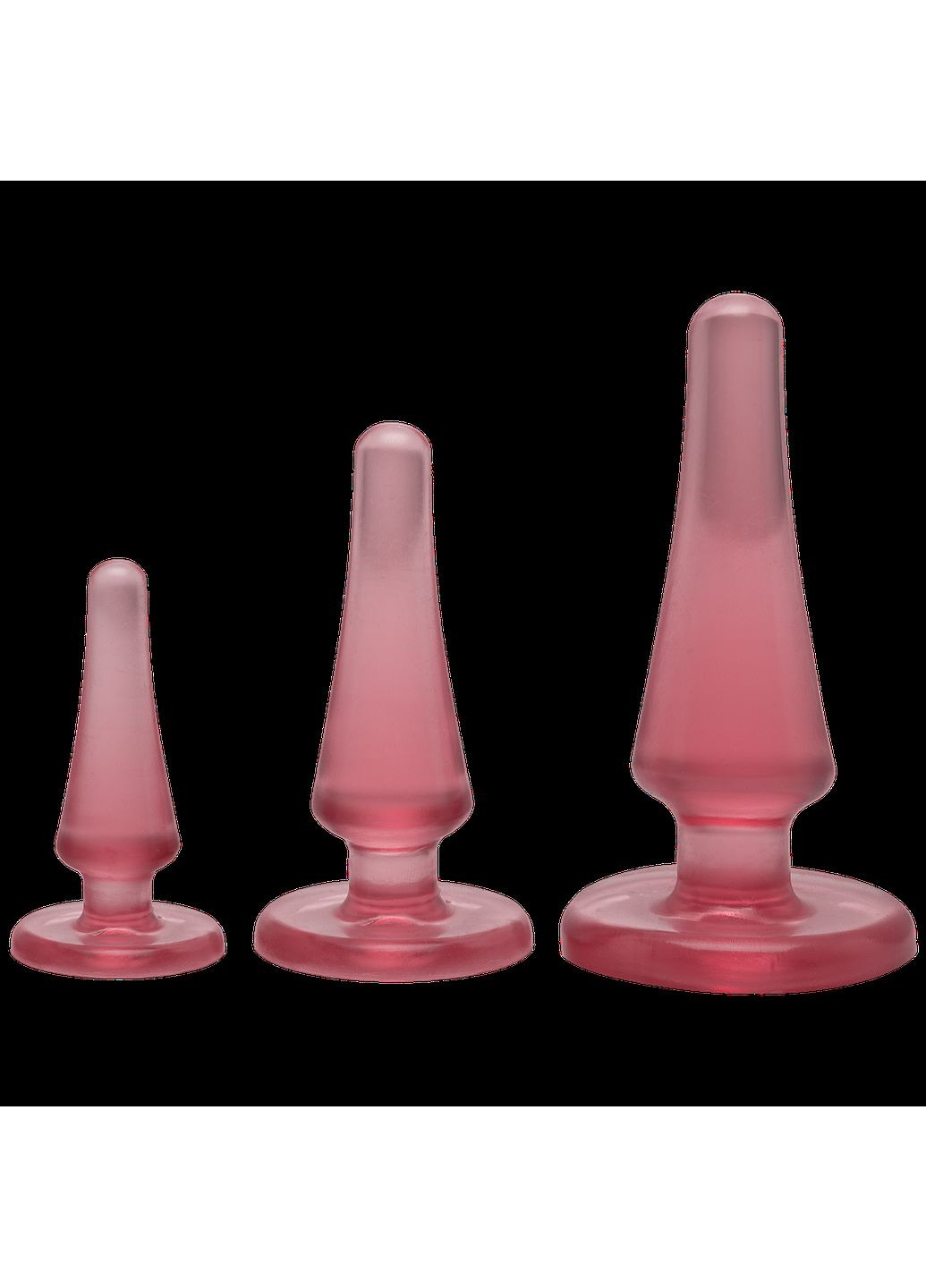 Набір анальних пробок Crystal Jellies Pink, макс. діаметр 2см - 3 см - 4 см Doc Johnson (291440219)