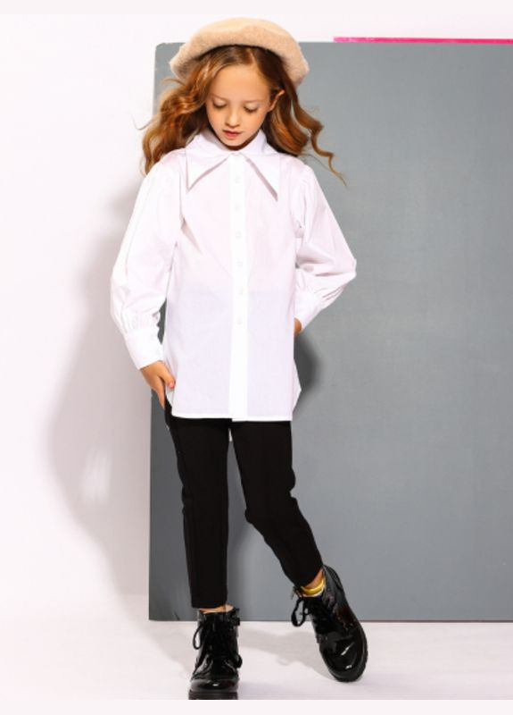 Блуза для дівчини TBT1352 біла (130 см) To Be Too (280931081)