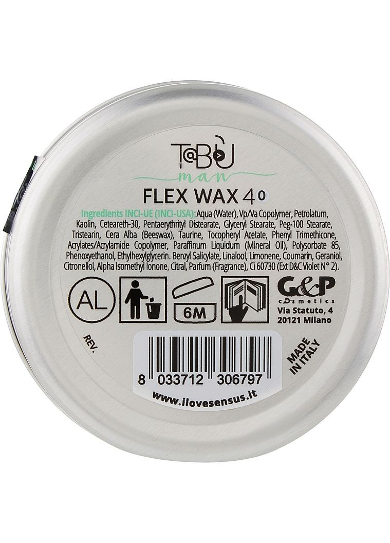 Прочный матовый воск для волос Tabu Flex Wax 40 75ml (877415-89178) Sensus (368868172)